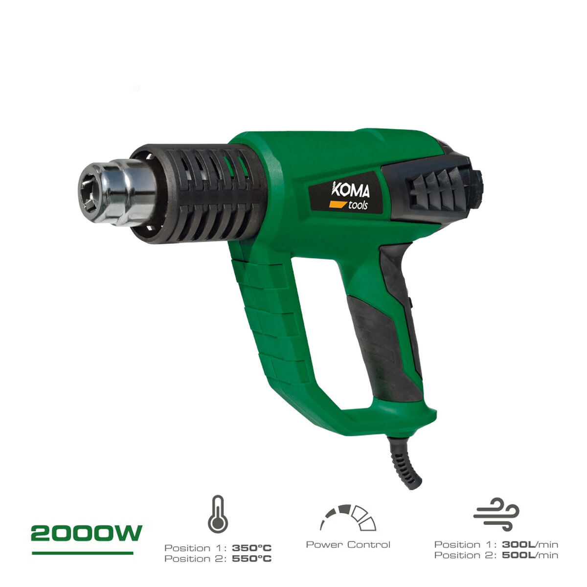 Forrólevegős pisztoly Koma Tools 2000 W